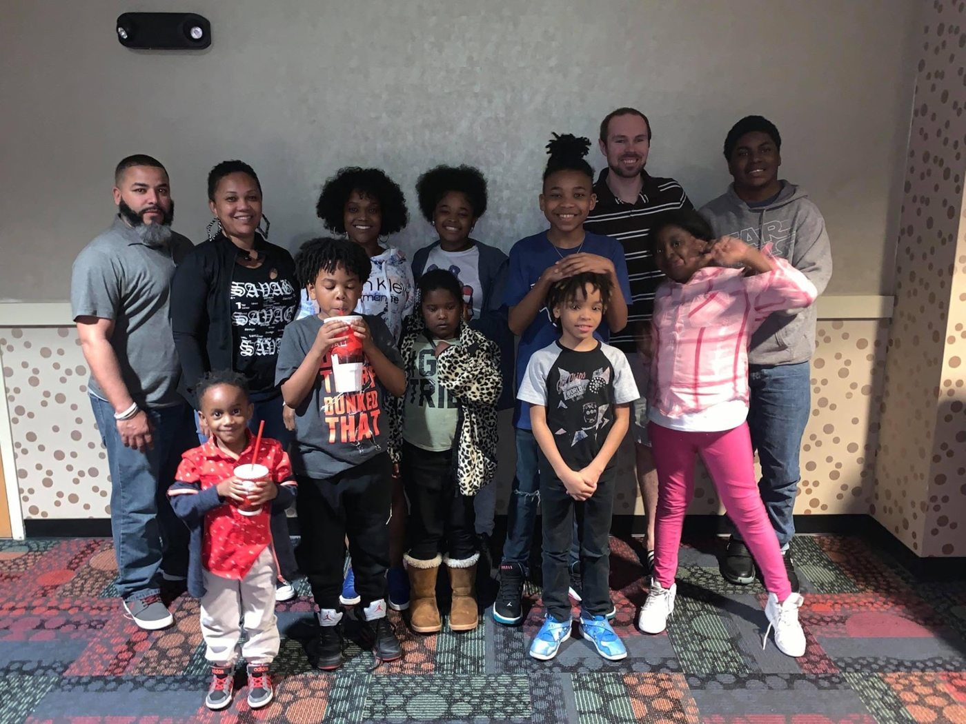 Families and children together at the 2019 theater gathering